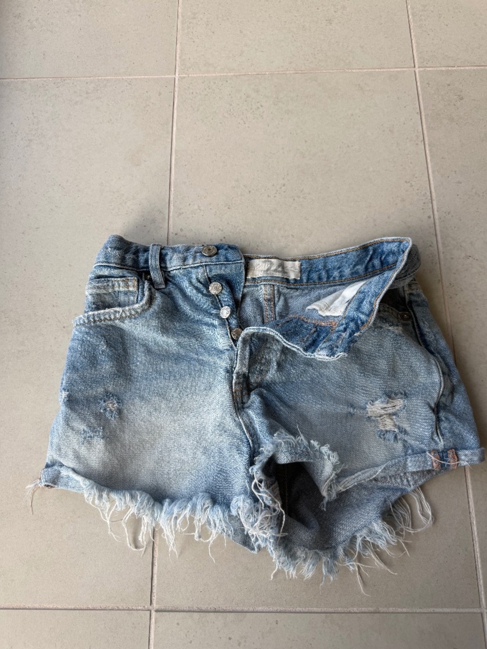 Free People Blue Denim Jean Shorts Size 24